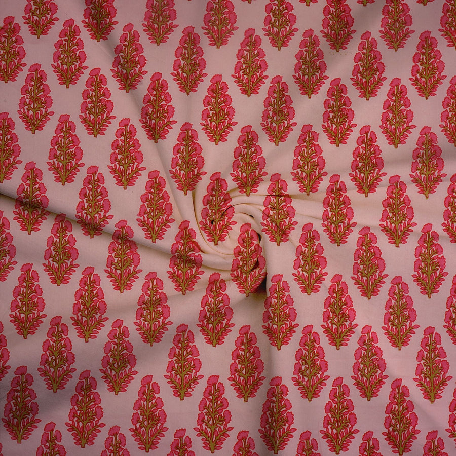 RedFlower Women's Unstitched Printed Pure Dyed Cotton Fabric Material