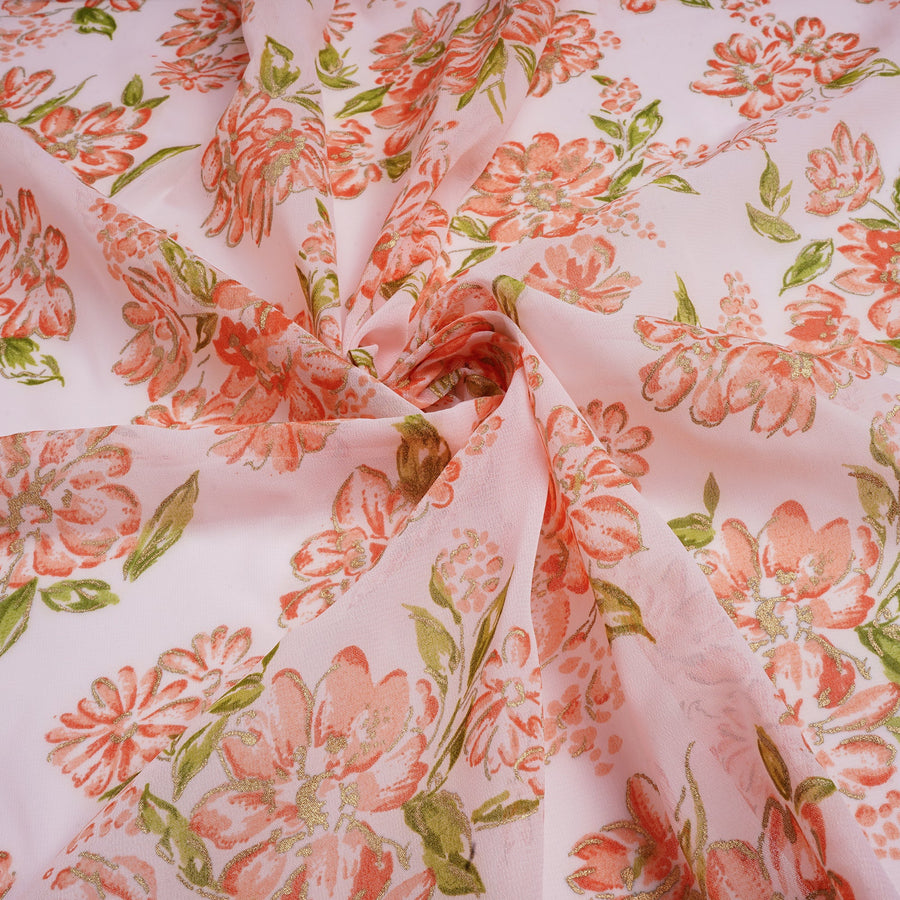 RedFlower Women's Unstitched Printed Faux Georgette Fabric Material