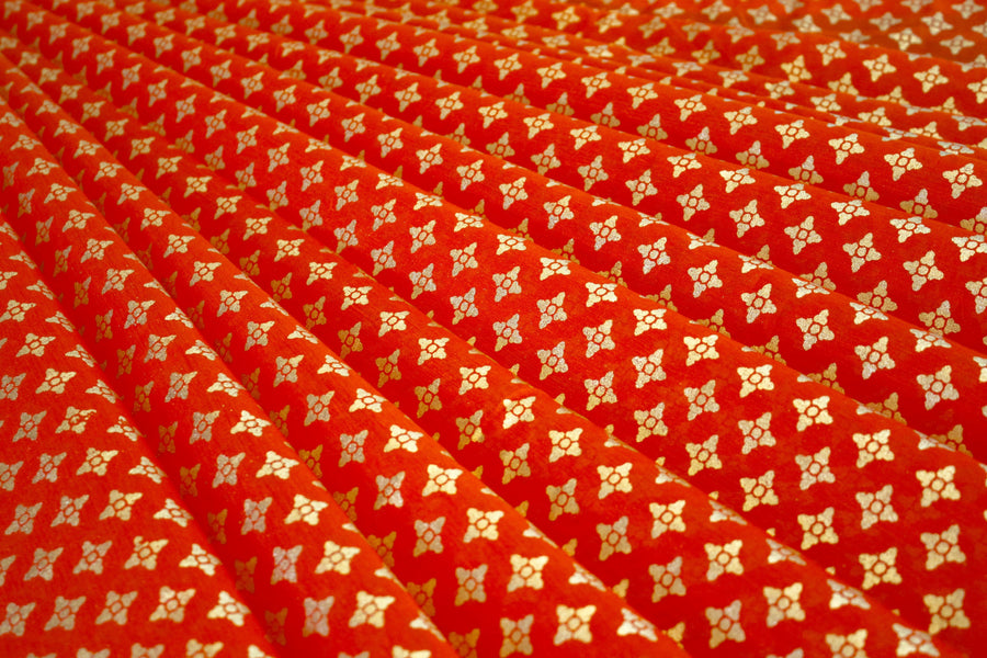 RedFlower Women's Unstitched Printed Poly Chanderi Fabric Material