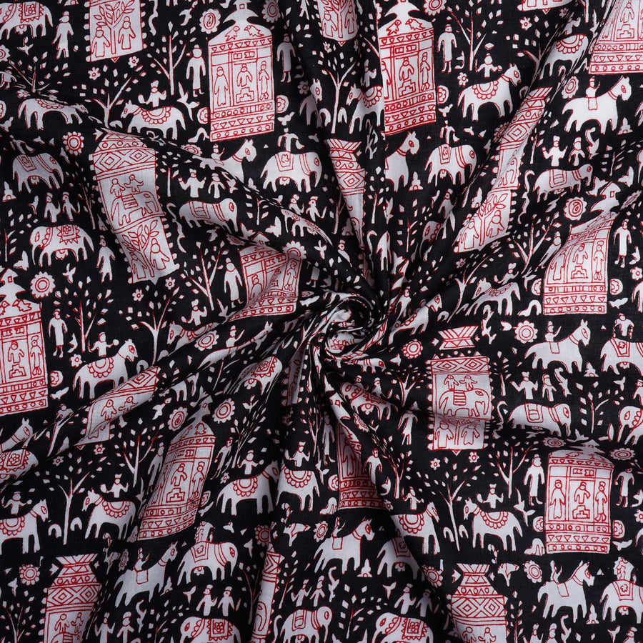 RedFlower Women's Unstitched Printed Pure Cotton Fabric Material