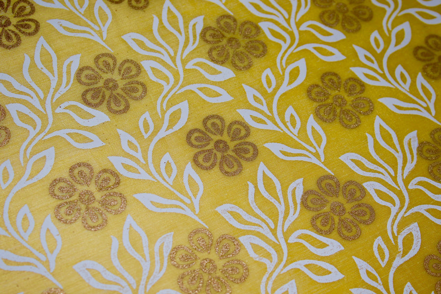 RedFlower Women's Unstitched Printed Poly Chanderi Fabric Material
