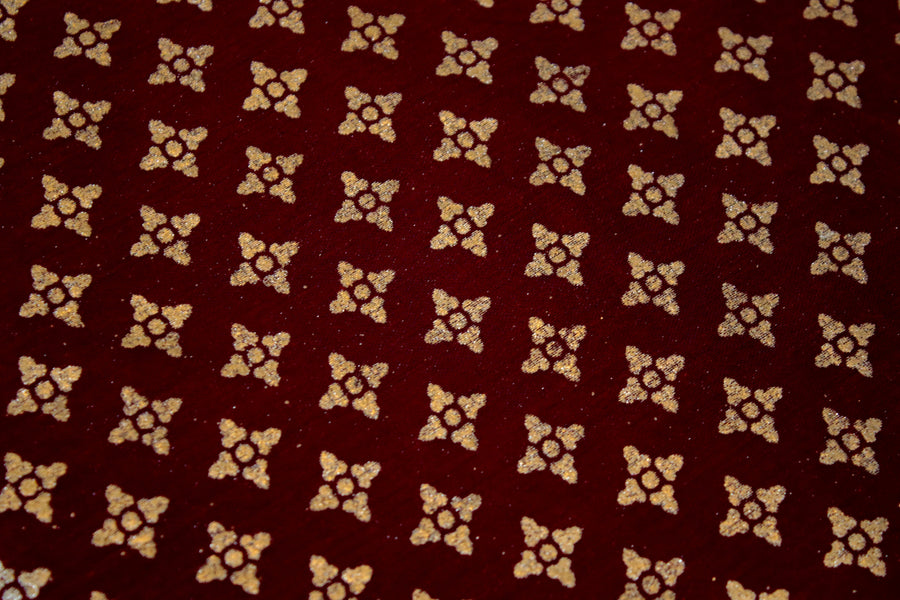 RedFlower Women's Unstitched Printed Poly Chanderi Fabric Material
