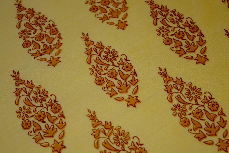 RedFlower Women's Unstitched Printed Poly Chanderi Fabric Material