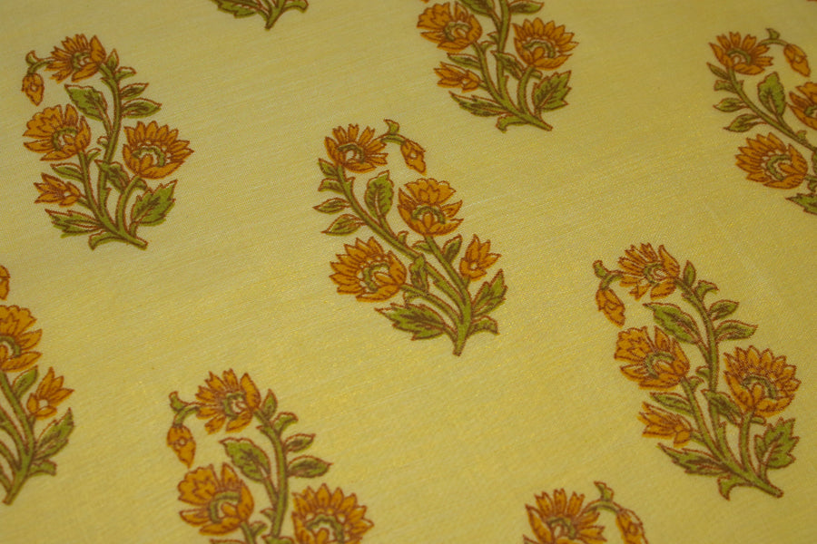 RedFlower Women's Unstitched Printed Poly Chanderi Fabric Material