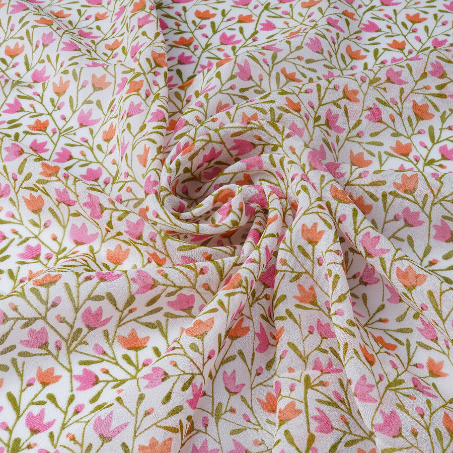 RedFlower Women's Unstitched Printed Pure Viscose Georgette Fabric Material