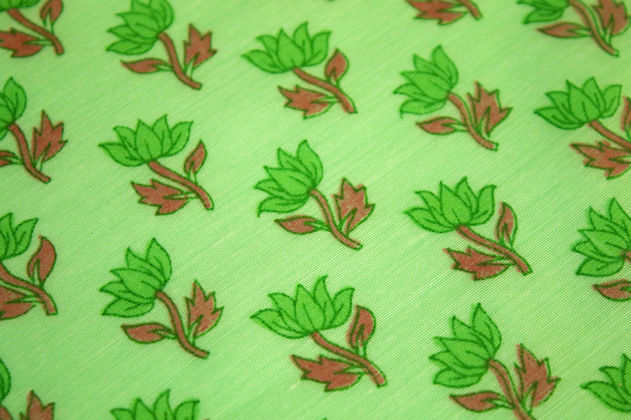 RedFlower Women's Unstitched Printed Poly Chanderi Fabric Material