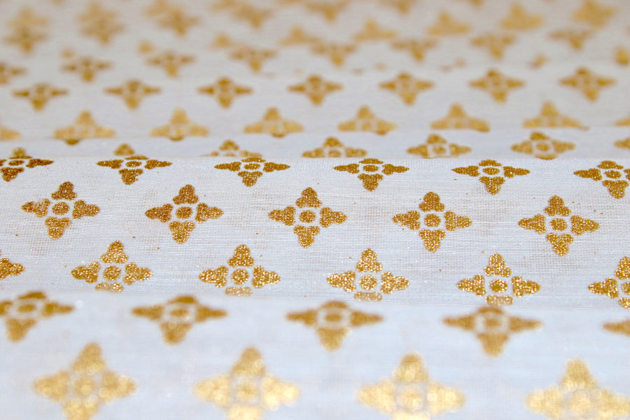 RedFlower Women's Unstitched Printed Poly Chanderi Fabric Material