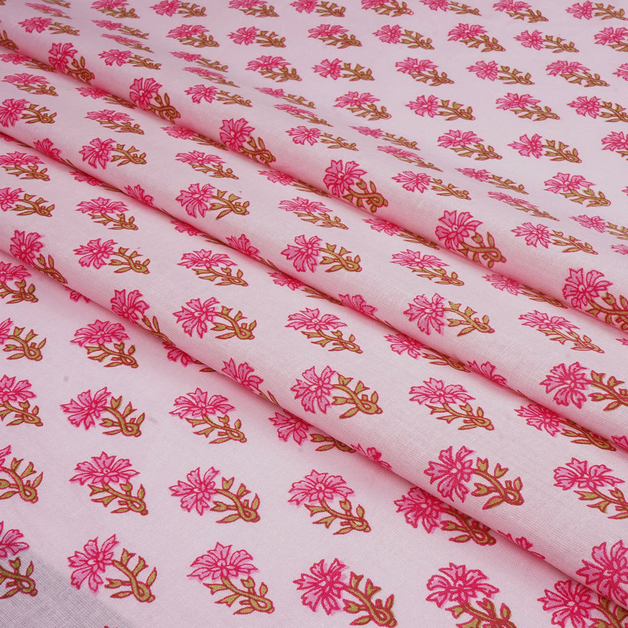 RedFlower Women's Unstitched Printed Pure Dyed Cotton Fabric Material