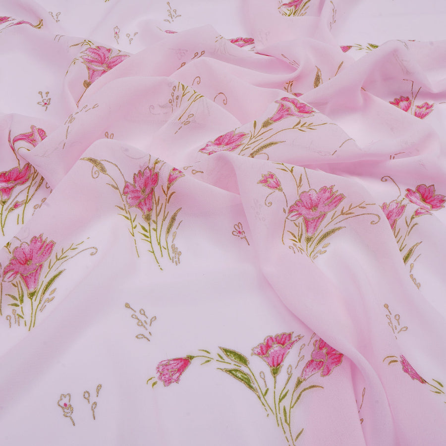 RedFlower Women's Unstitched Printed Faux Georgette Fabric Material