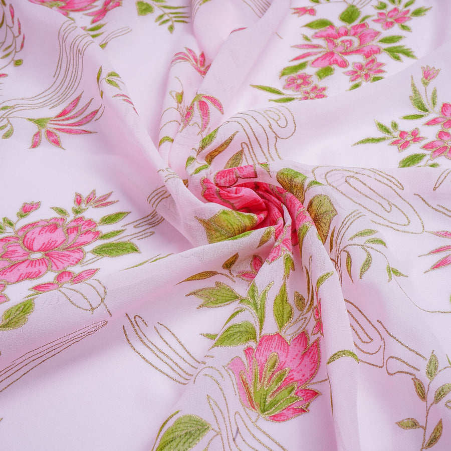 RedFlower Women's Unstitched Printed Faux Georgette Fabric Material