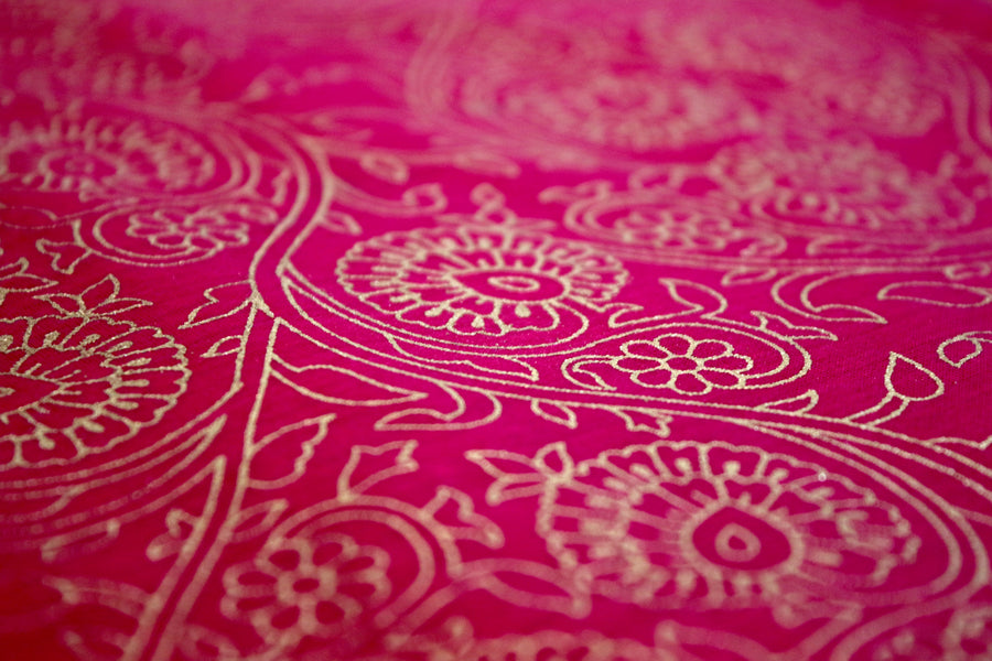 RedFlower Women's Unstitched Printed Poly Chanderi Fabric Material
