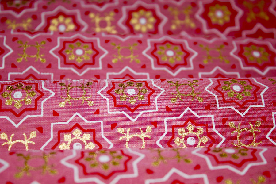 RedFlower Women's Unstitched Printed Poly Chanderi Fabric Material