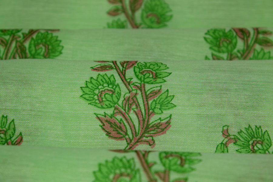 RedFlower Women's Unstitched Printed Poly Chanderi Fabric Material