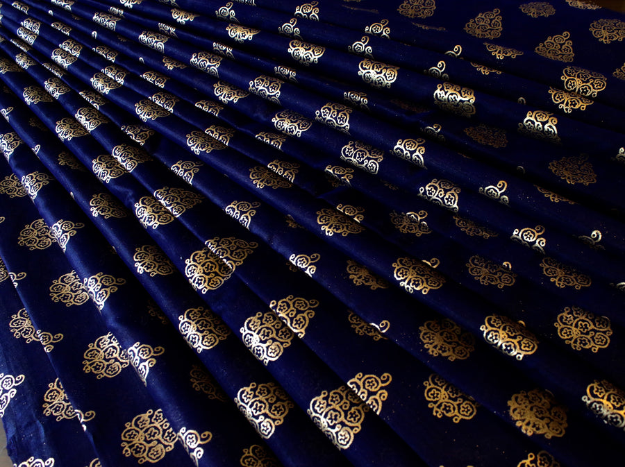 RedFlower Women's Unstitched Printed Poly Chanderi Fabric Material
