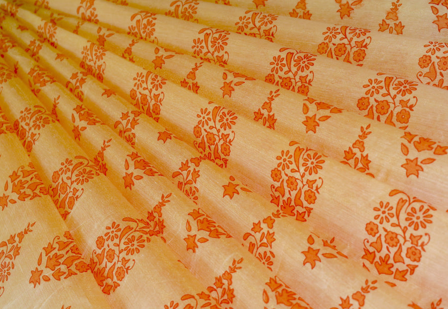 RedFlower Women's Unstitched Printed Poly Chanderi Fabric Material