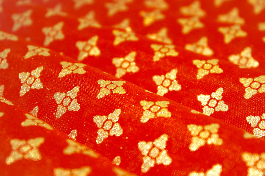 RedFlower Women's Unstitched Printed Poly Chanderi Fabric Material