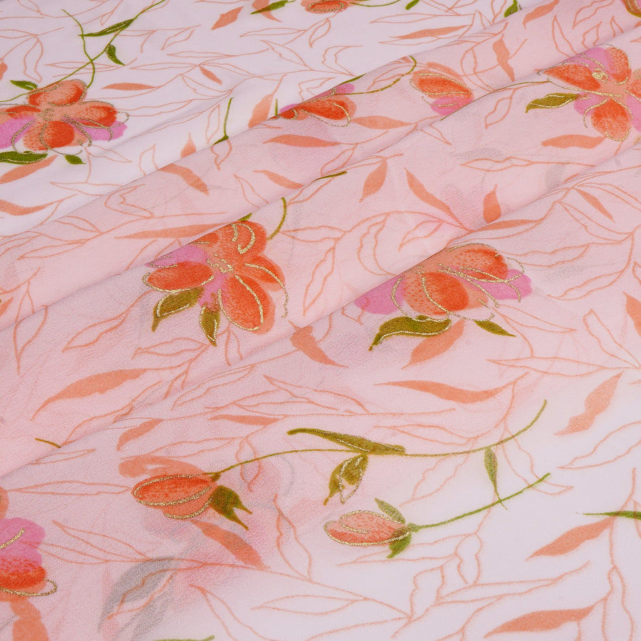 RedFlower Women's Unstitched Printed Faux Georgette Fabric Material