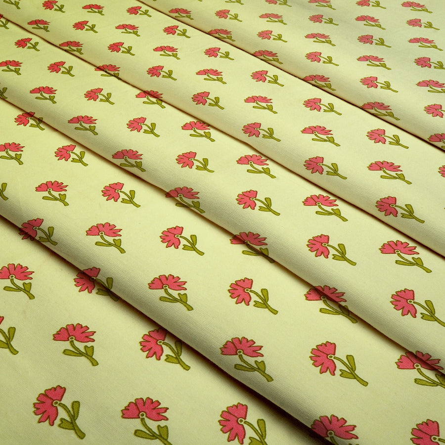 RedFlower Women's Unstitched Printed Pure Dyed Cotton Fabric Material