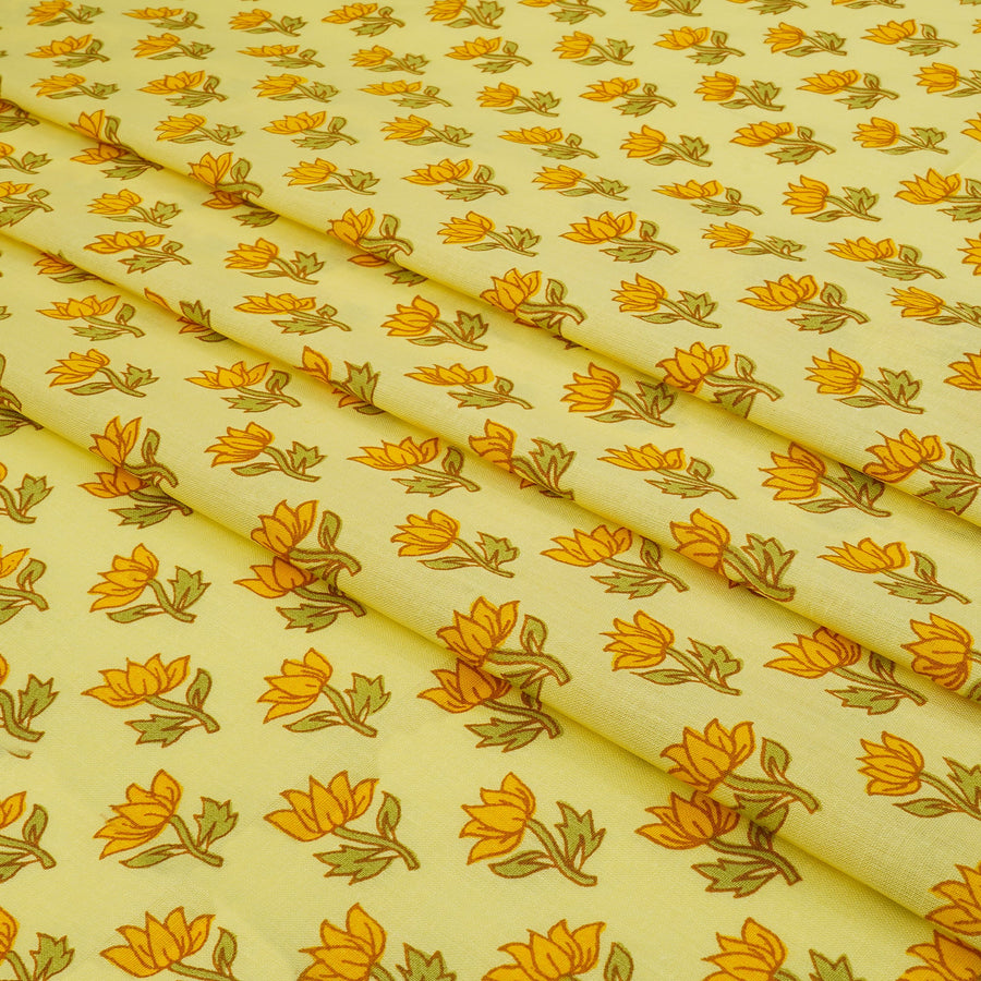 RedFlower Women's Unstitched Printed Pure Dyed Cotton Fabric Material