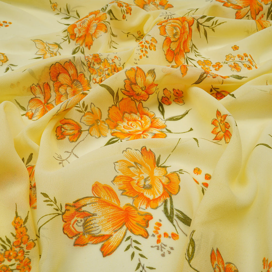 RedFlower Women's Unstitched Printed Faux Georgette Fabric Material