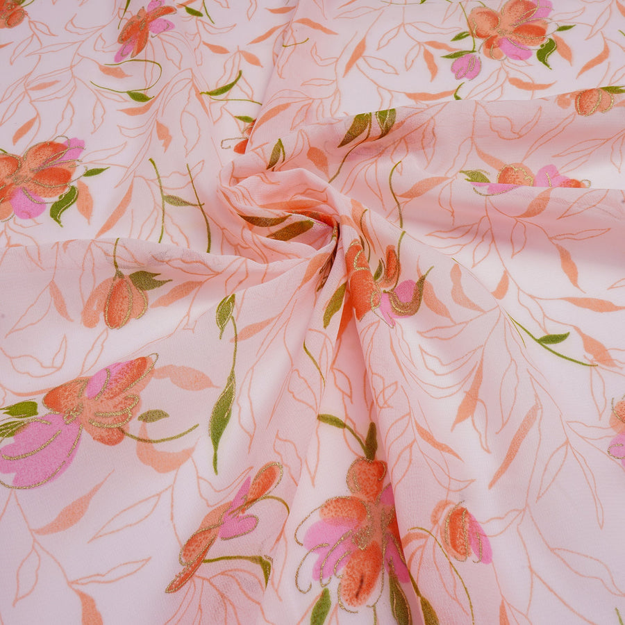 RedFlower Women's Unstitched Printed Faux Georgette Fabric Material