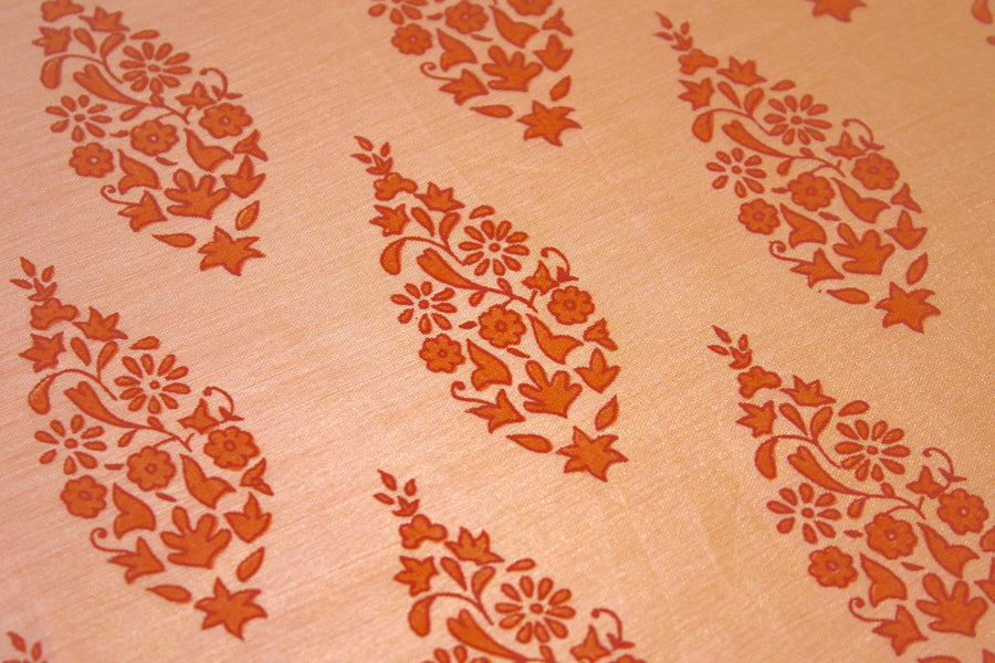 RedFlower Women's Unstitched Printed Poly Chanderi Fabric Material
