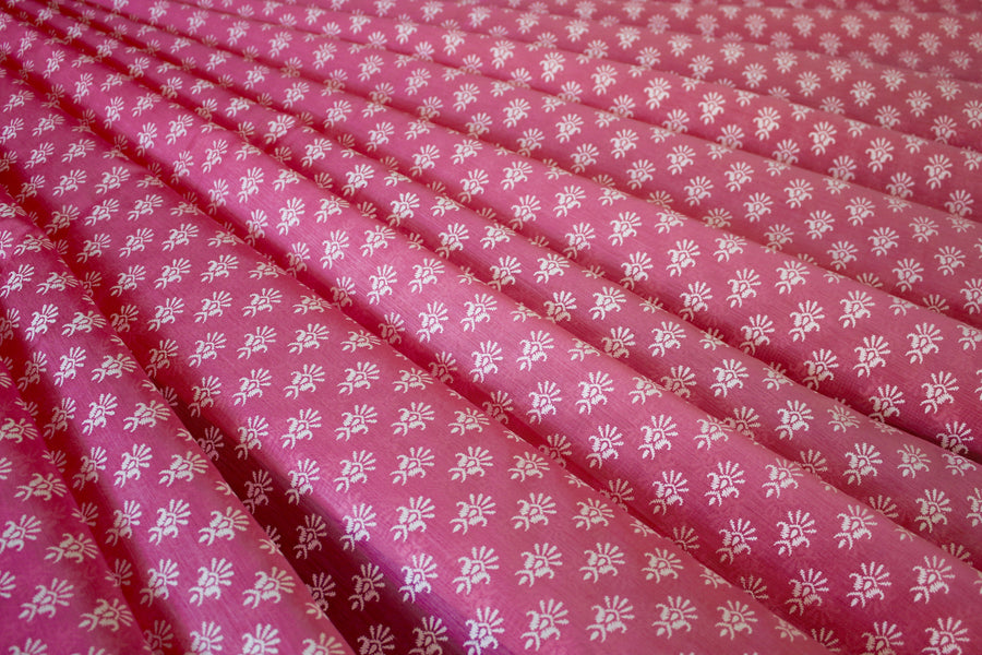 RedFlower Women's Unstitched Printed Poly Chanderi Fabric Material