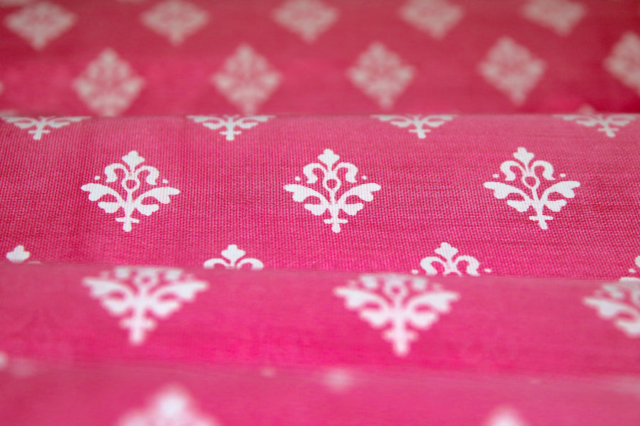 RedFlower Women's Unstitched Printed Poly Chanderi Fabric Material