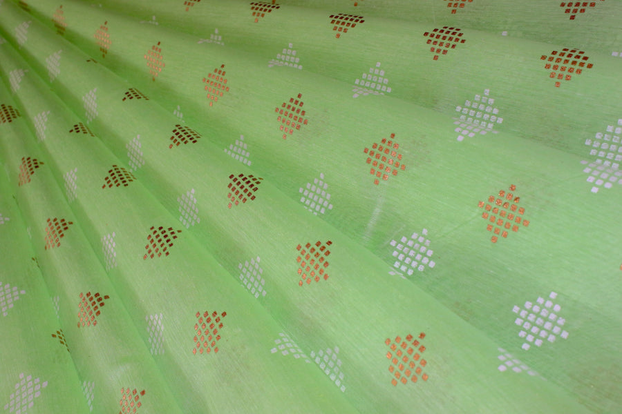 RedFlower Women's Unstitched Printed Poly Chanderi Fabric Material