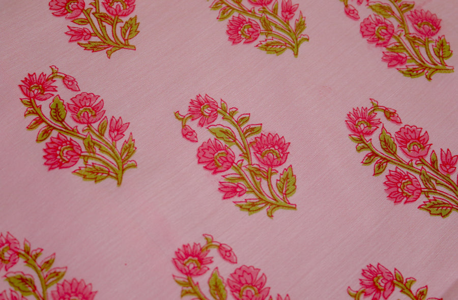 RedFlower Women's Unstitched Printed Poly Chanderi Fabric Material